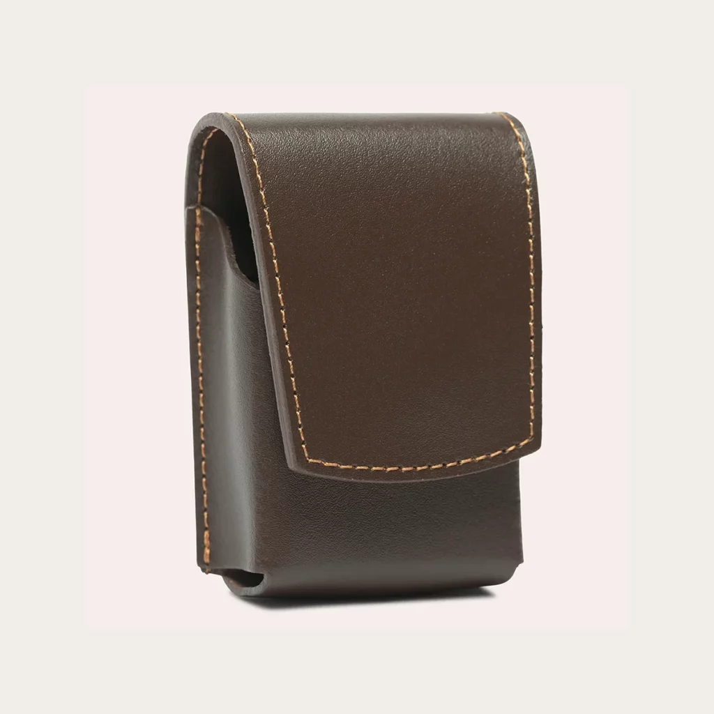 Etui jeu de cartes Embrun chocolat profil