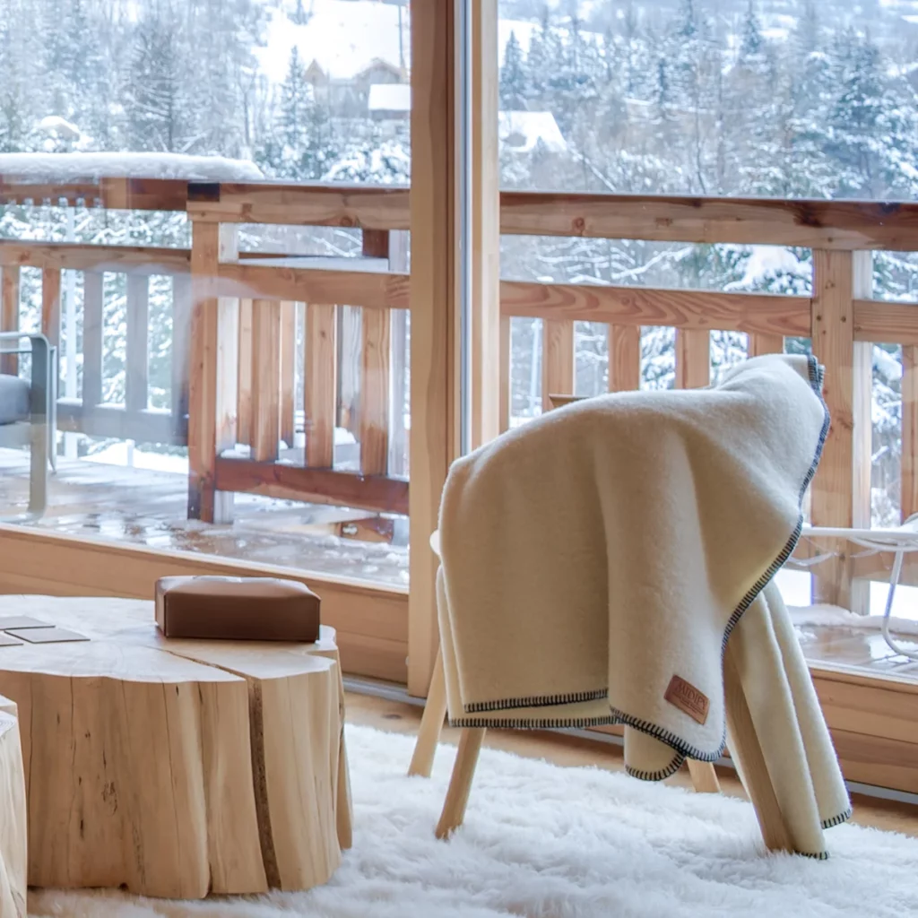 Chalet Plaid Cestrède Ivoire Ebene