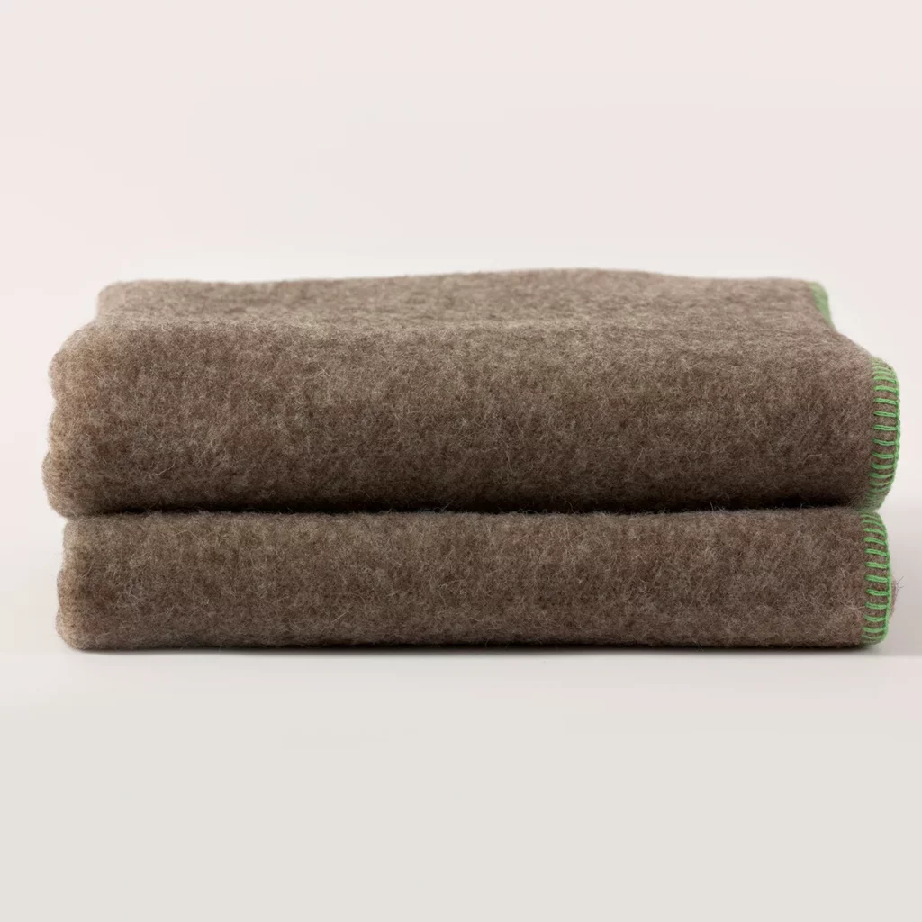 Plaid Rhune Gris Chiné Basilic