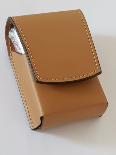 Etui Latéral pour Jeu de Carte en Simili Cuir Marron