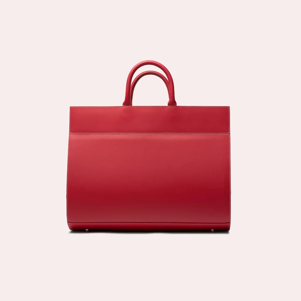 Porte buches en cuir rouge Carmin de Midipy