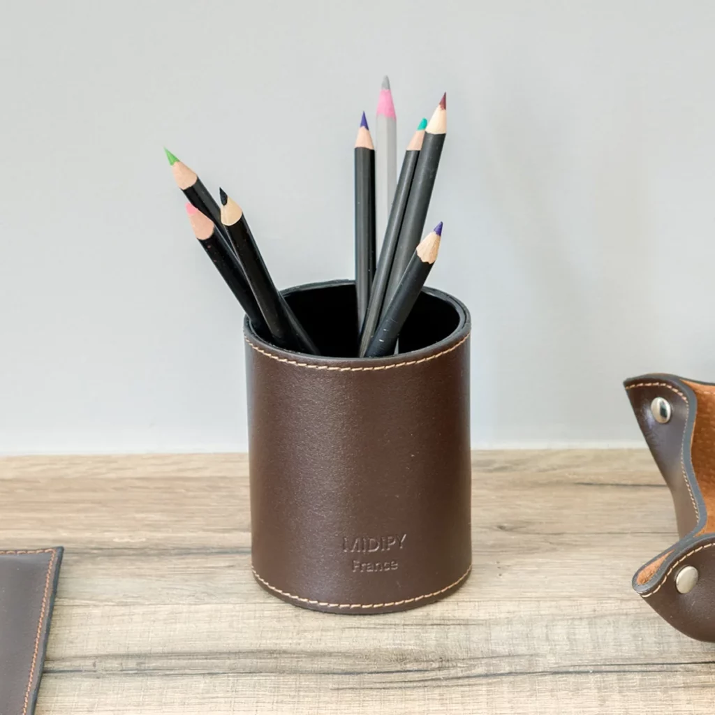 Villa Bureau pot à crayon Sigoyer Chocolat