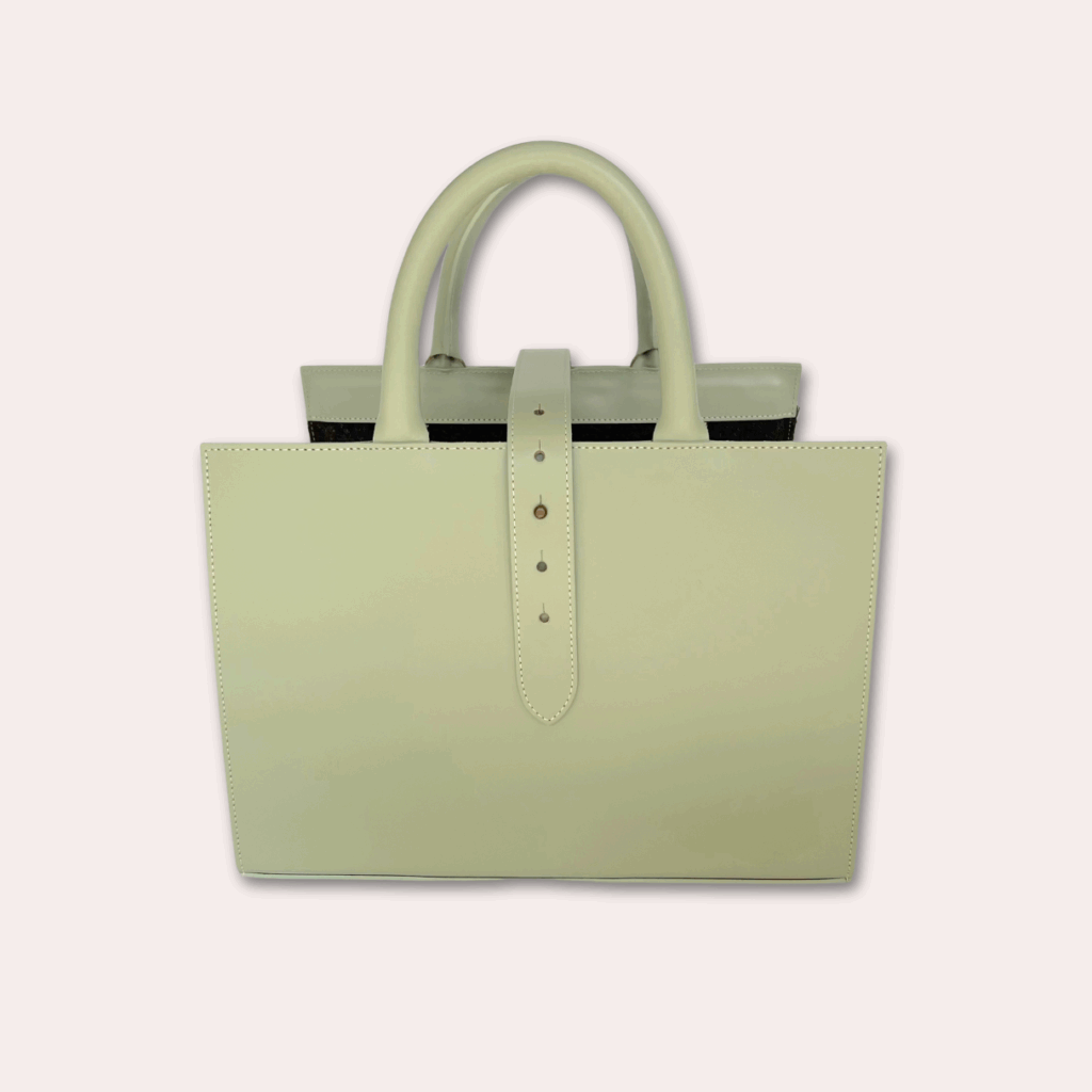 porte magazine en cuir vert