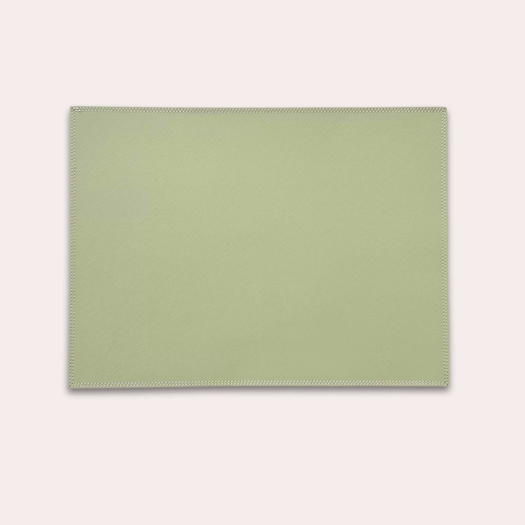 Set de table cuir vert