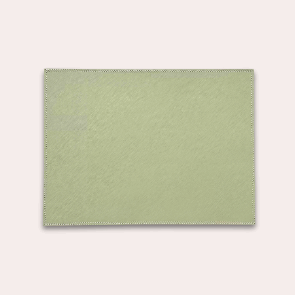Set de table en cuir vert