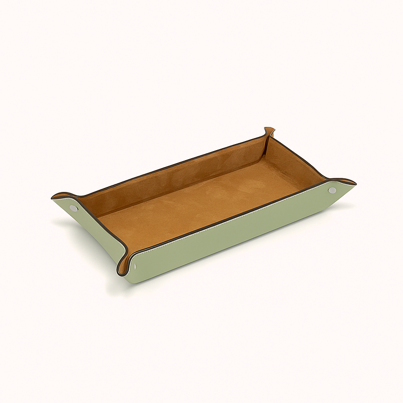 VIde poche en cuir vert