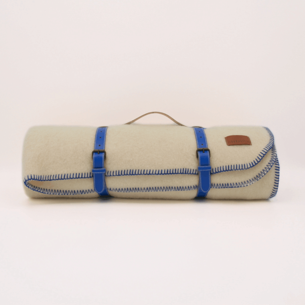 Plaid en laine blanche
