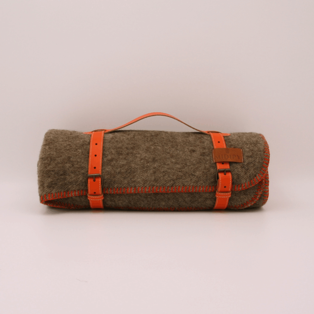 petit plaid gris feston orange