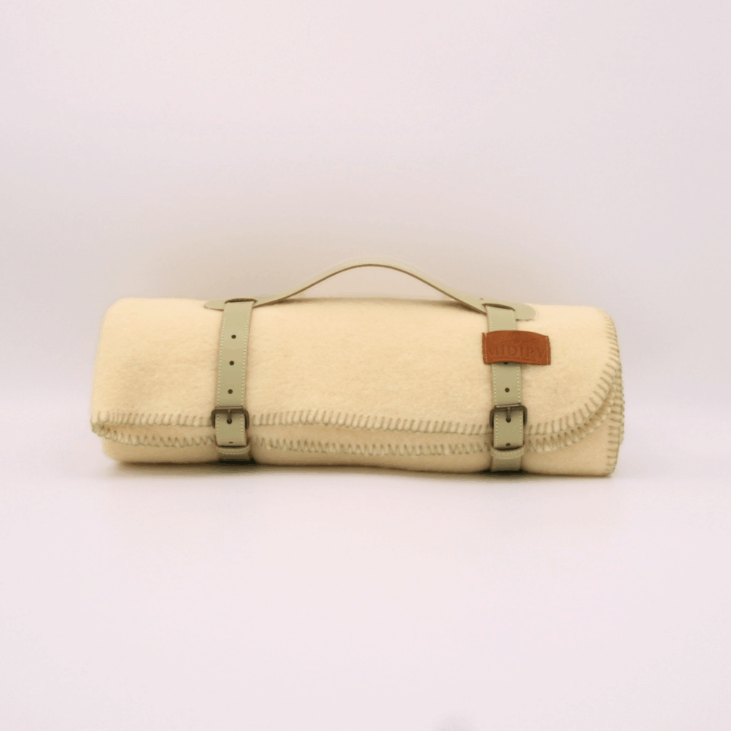 plaid en laine blanc