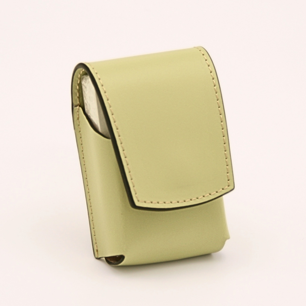 Etui à cartes en cuir vert