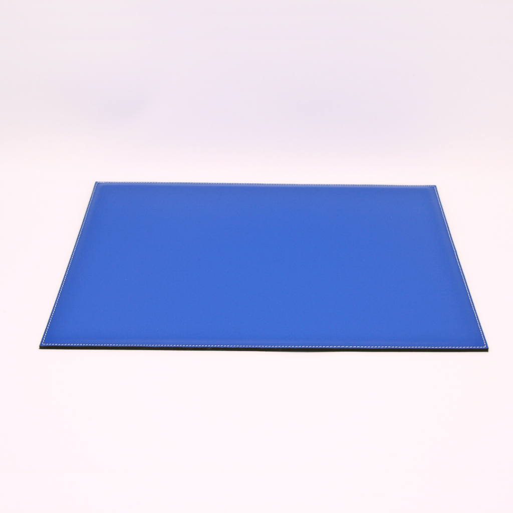 sous main en cuir bleu