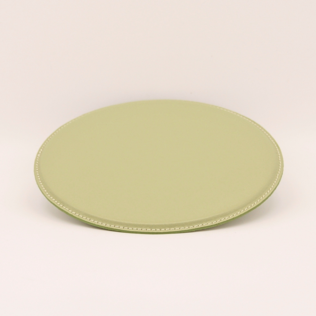 tapis de souris en cuir vert amande