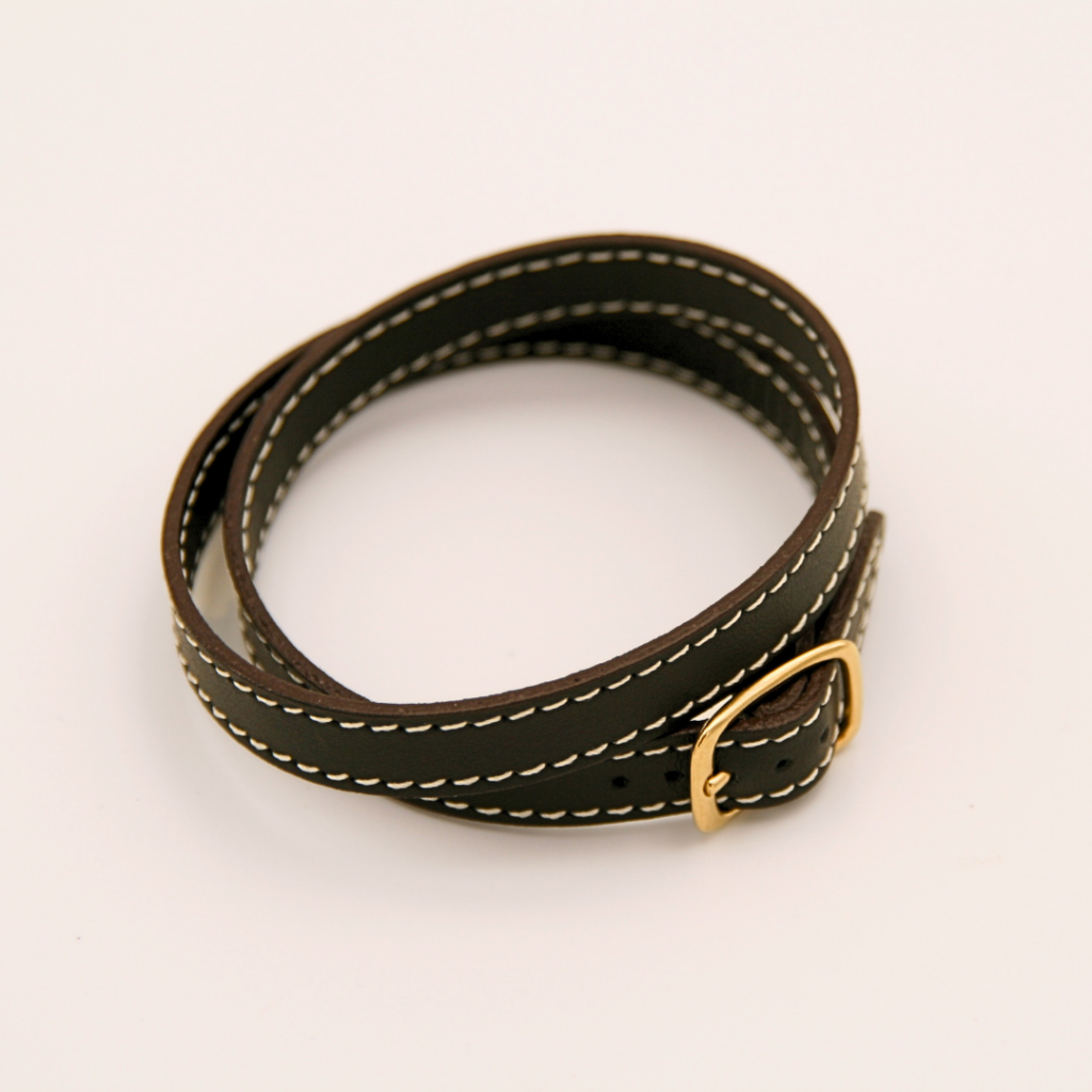 bracelet en cuir double tour homme