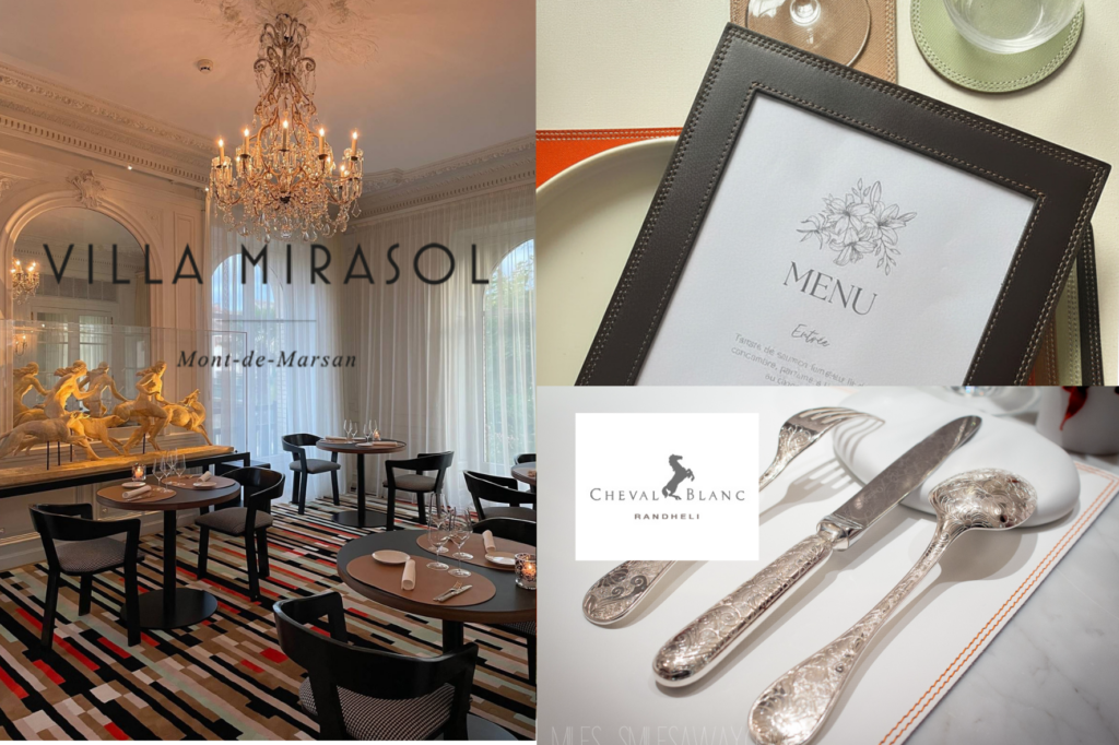 sets de table en cuir végétal sur-mesure pour la Villa Mirassol à Mont-de-Marsan et le restaurant Randheli Cheval Blanc aux Maldives, porte-menus en cuir pour le Bar à vin à Bordeaux – Midipy