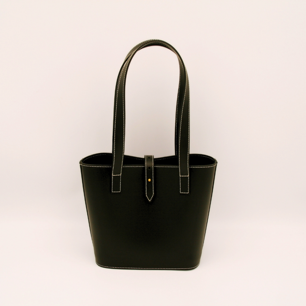 sac cabas en cuir noir